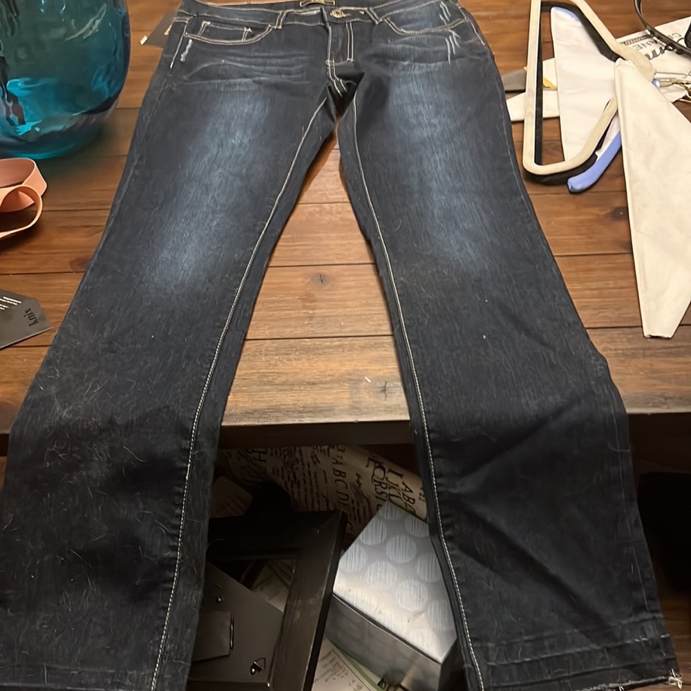 L & B Style LB639 Bohemian Boyfriend Jeans - Picture 5 of 7